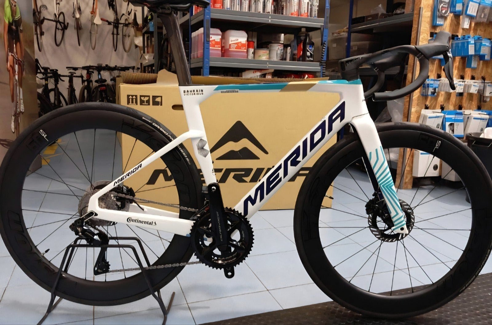 Merida Reacto Team Bahrain XS, Fietsen en Brommers, Overige merken, Carbon, Zo goed als nieuw, Meer dan 20 versnellingen