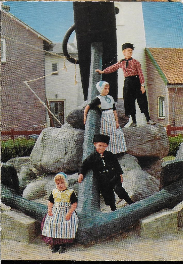 Urk klederdracht gelopen ansichtkaart ( a539 ), Ophalen of Verzenden, 1980 tot heden, Gelopen, Flevoland