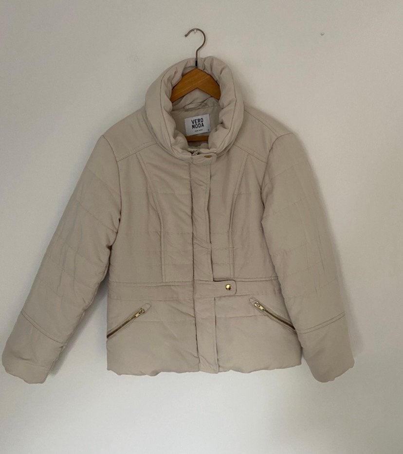 Vero moda winterjas dames. XL, Kleding | Dames, Jassen | Winter, Verzenden, Vero Moda, Beige, Maat 46/48 (XL) of groter