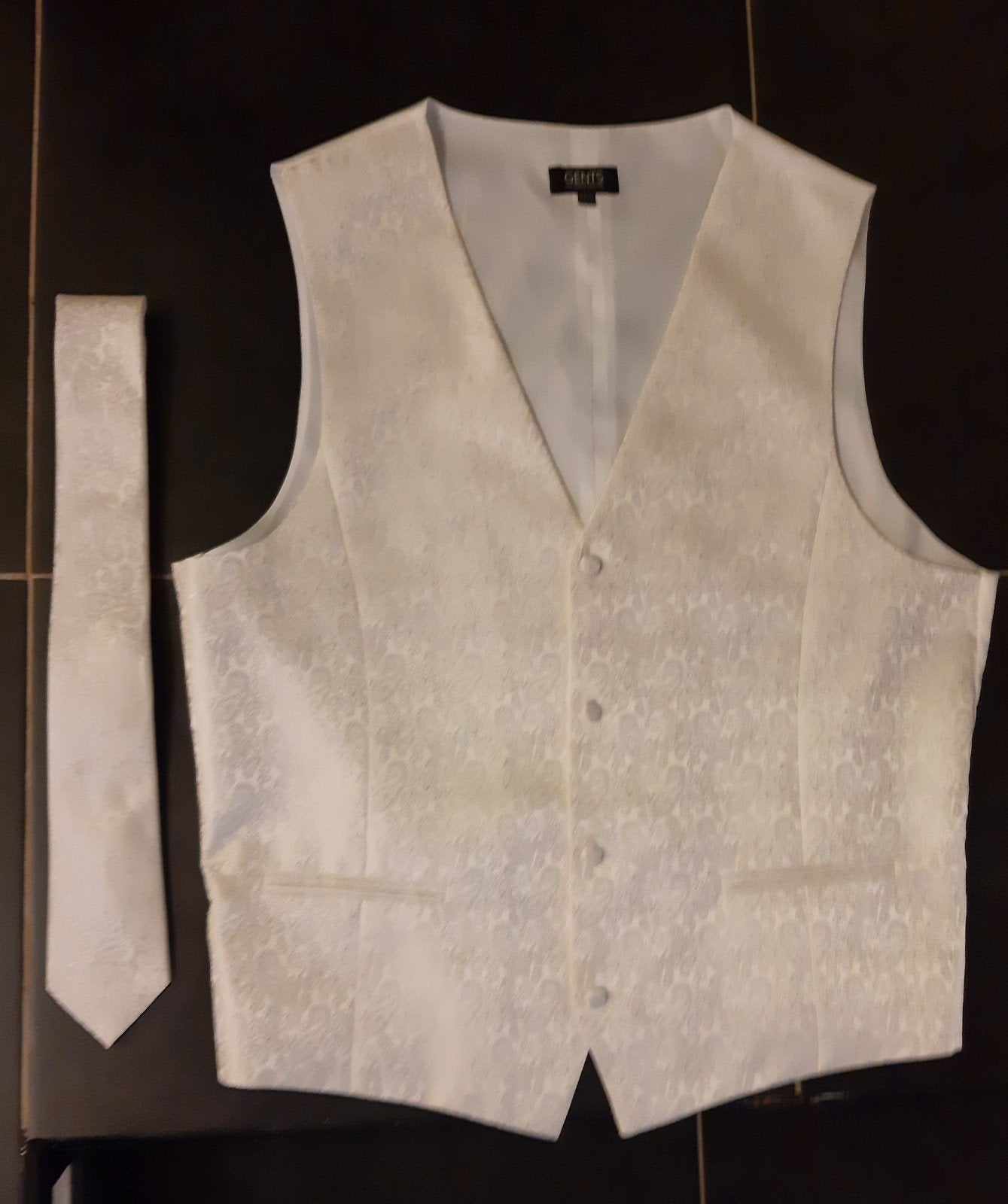 IVOOR GENTS Trouw Gilet met Stropdas, GENTS, Ophalen of Verzenden, Zo goed als nieuw, Wit, Ivoor of Crème