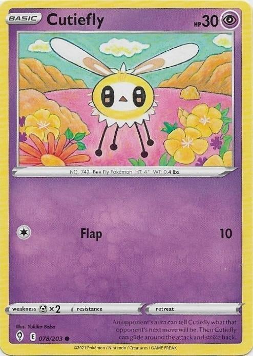 Evolving Skies,  Cutiefly [common] 78/203, Verzenden, Nieuw, Losse kaart