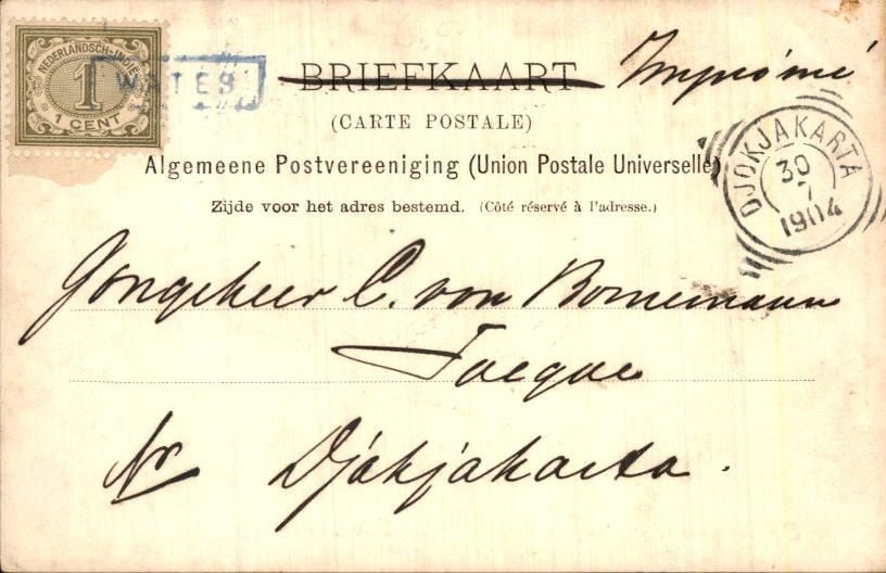 Nederlqands Indië -  Java - Op de passer - Djokjakarta 1914, Ophalen of Verzenden, Briefkaart