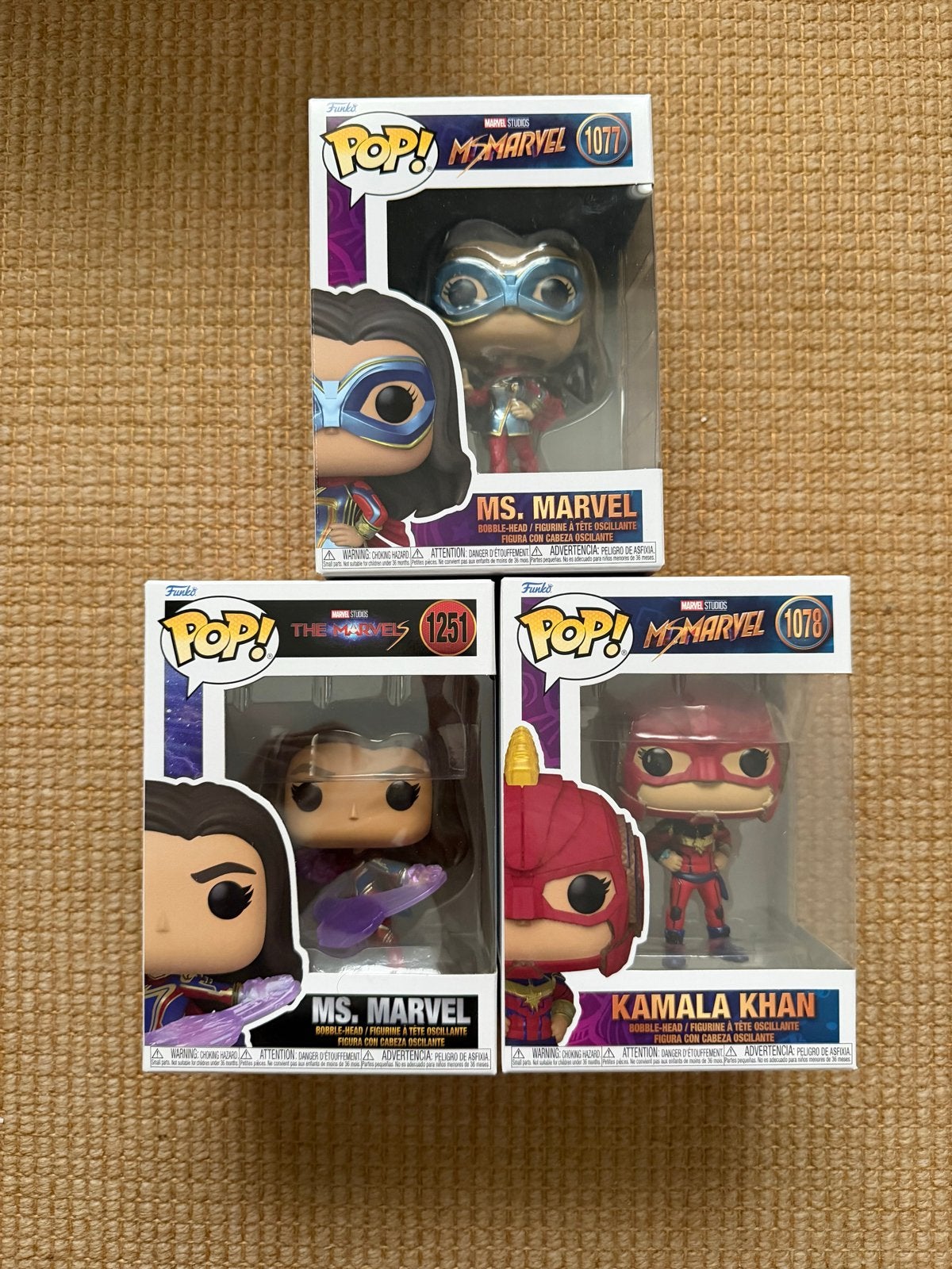 Funko Pop! Ms. Marvel en Kamala Khan set (3 stuks), Ophalen of Verzenden, Nieuw