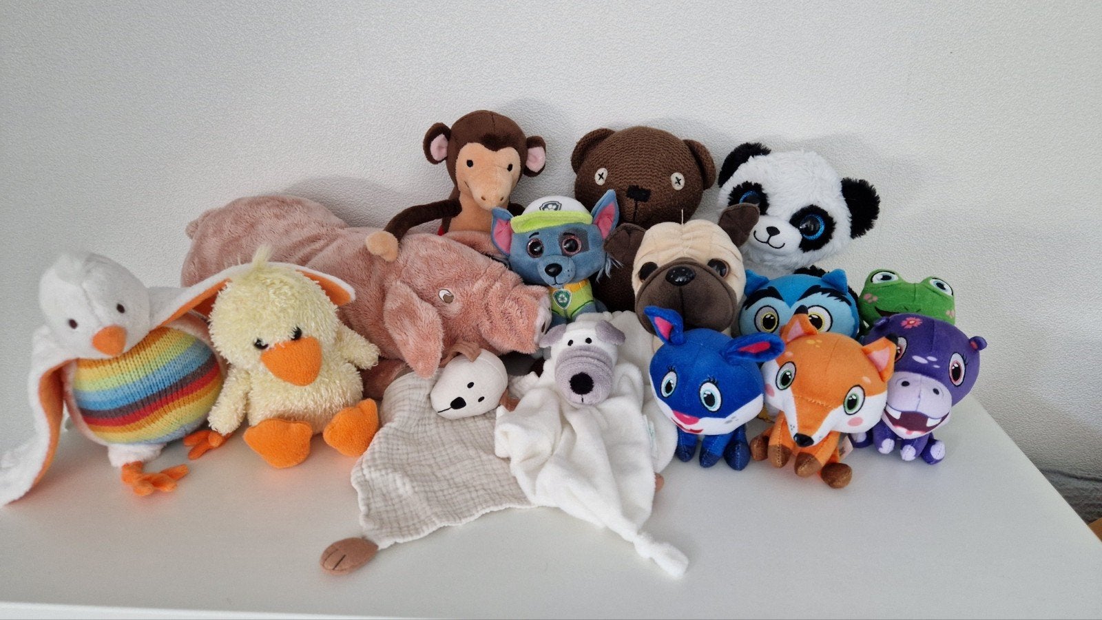Grote collectie knuffels - Diverse dieren en karakters, Kinderen en Baby's, Gebruikt, Overige merken, Overige karakters, Ophalen of Verzenden