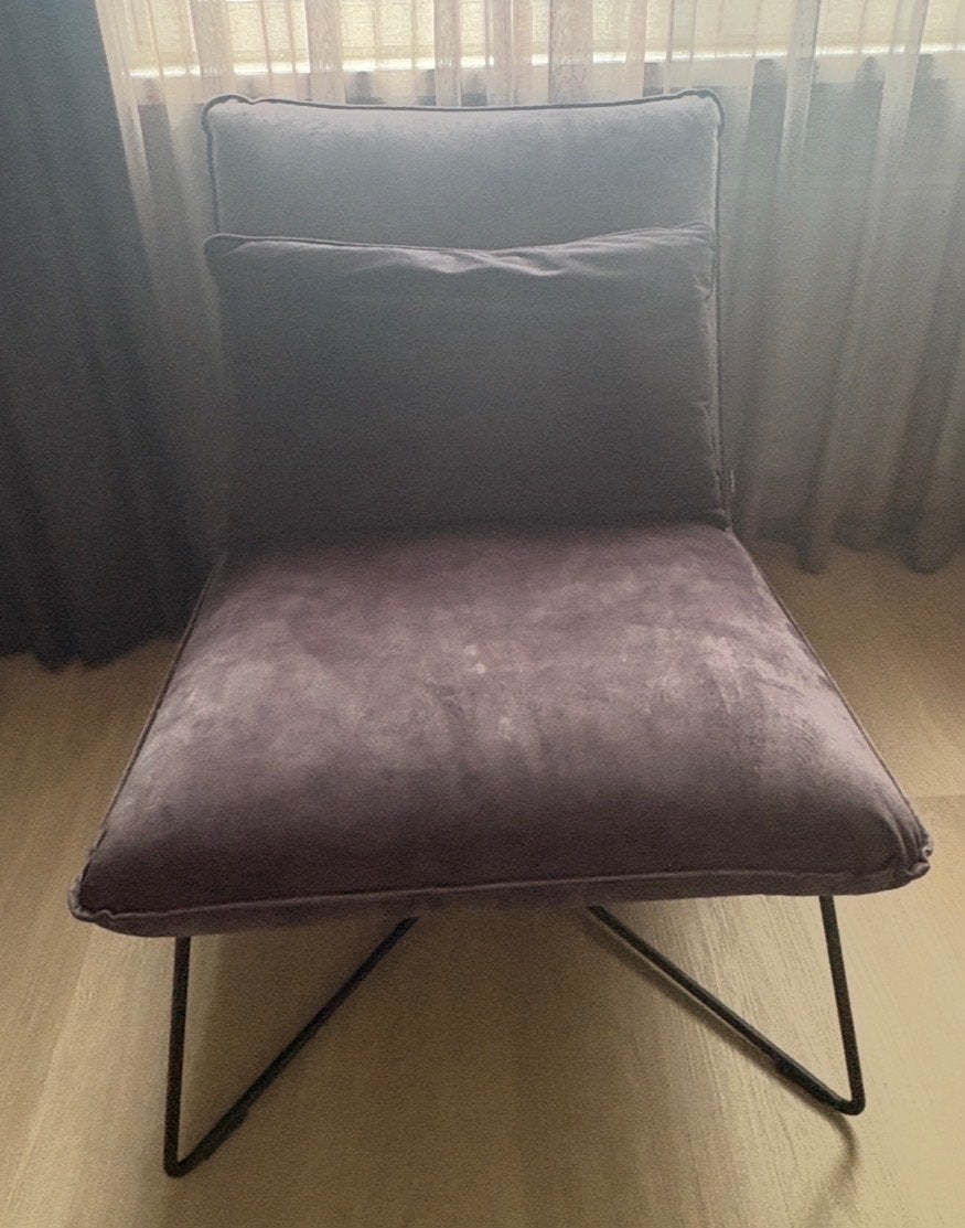 Chique Zwarte Fauteuil - Elegant en Comfortabel, Ophalen, 75 tot 100 cm, Zo goed als nieuw, Stof