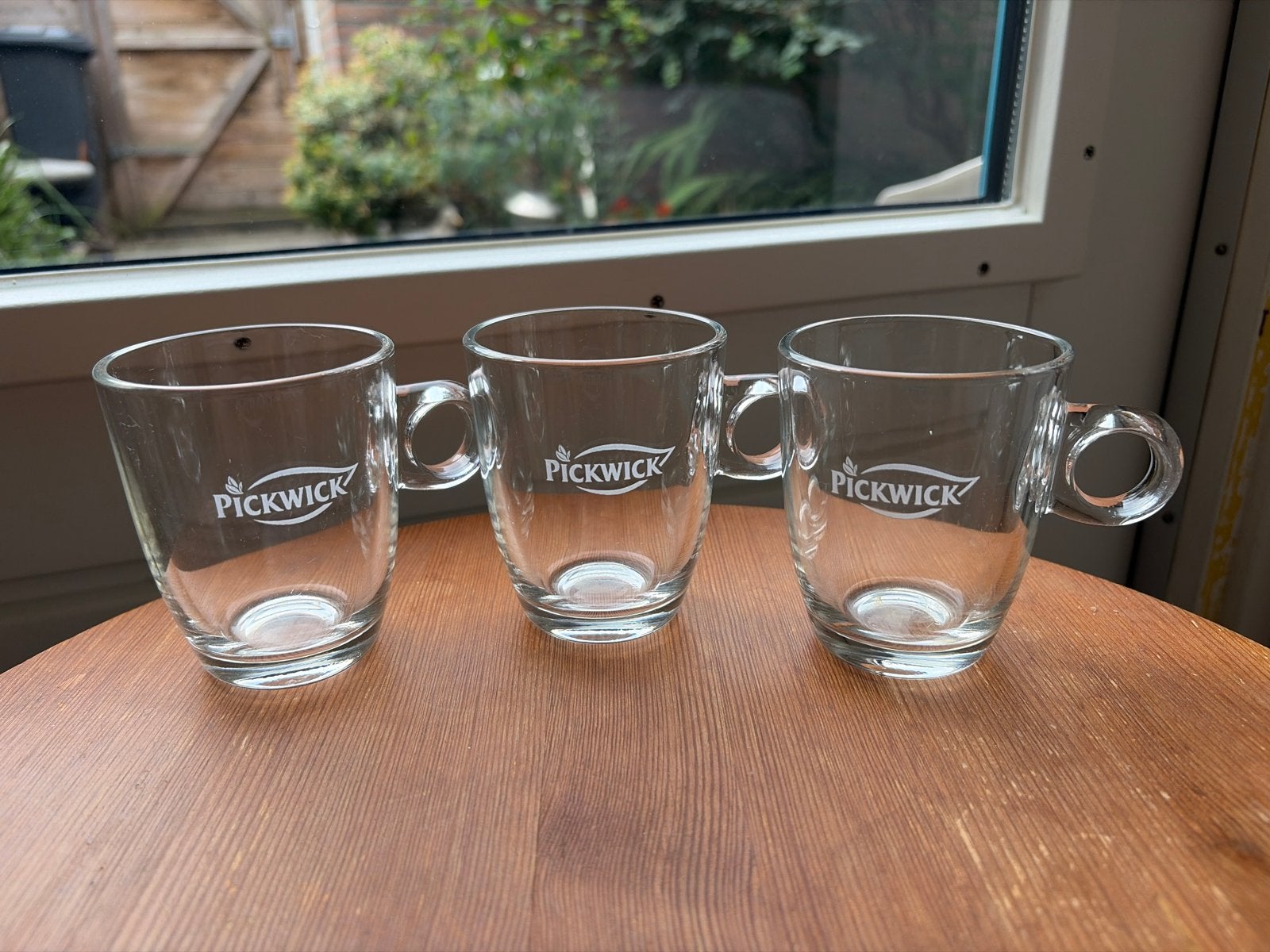 Set van 3 Pickwick theeglazen met oor, Ophalen, Zo goed als nieuw, Overige merken, Glas