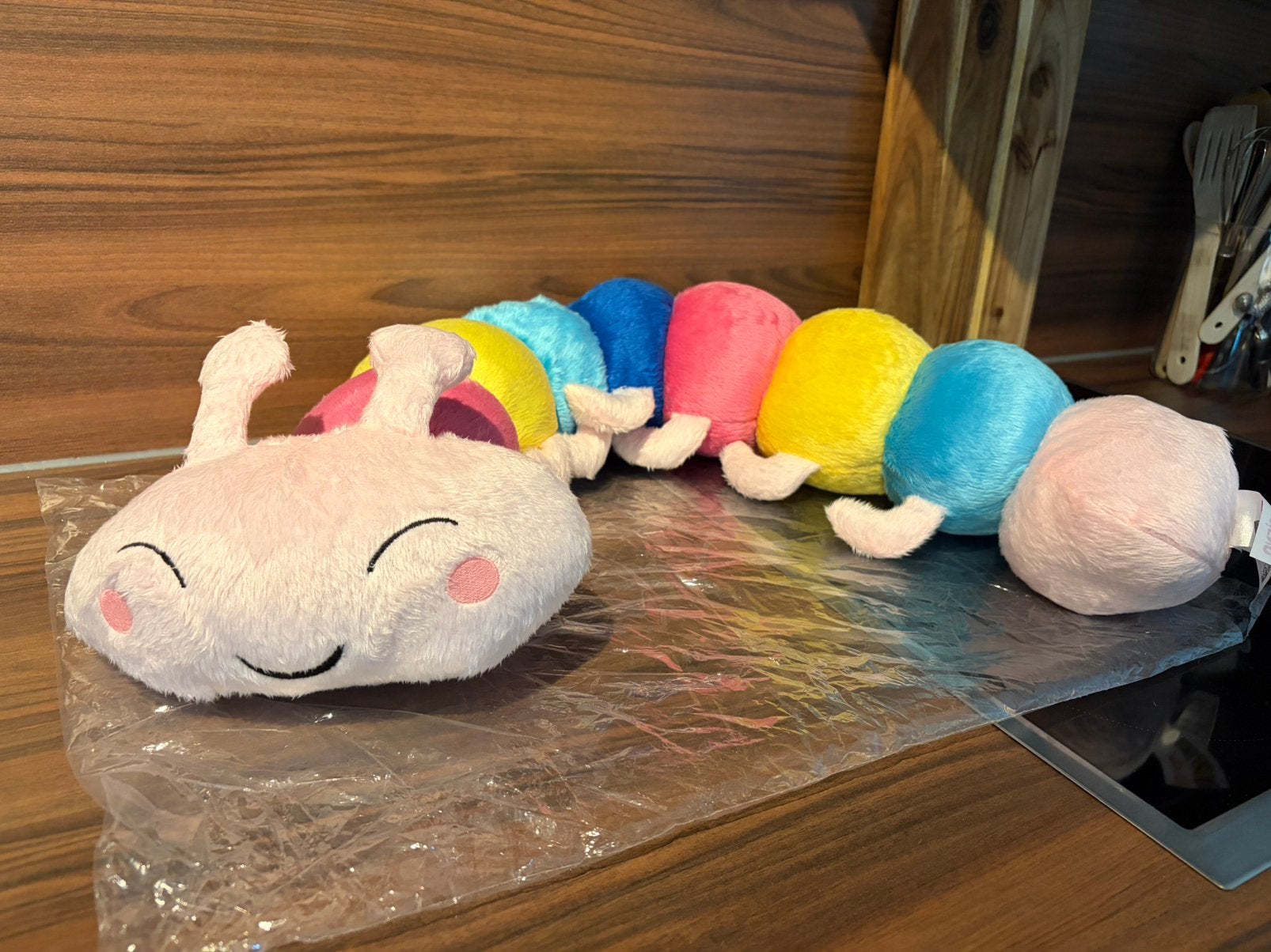 Knuffel rups 95cm nieuw (18 stuks), Ophalen of Verzenden, Nieuw, Overige typen, Groot (groter dan 80 cm)