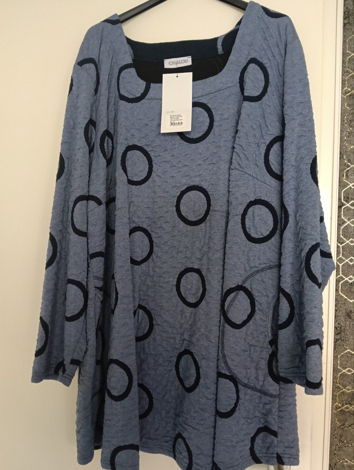 chalou shirt 54   jeans DNY 56, Ophalen of Verzenden, Nieuw, Blauw, Shirt of Top