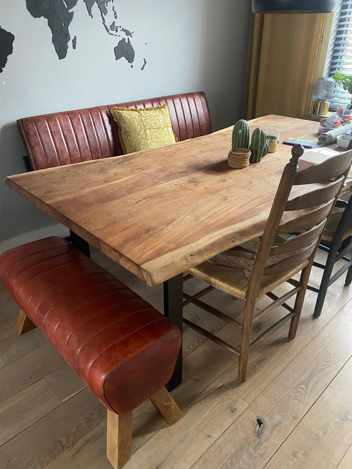 Prachtige Boomstam Tafel - Massief Hout, Huis en Inrichting, Ophalen, Gebruikt, 200 cm of meer, 50 tot 100 cm