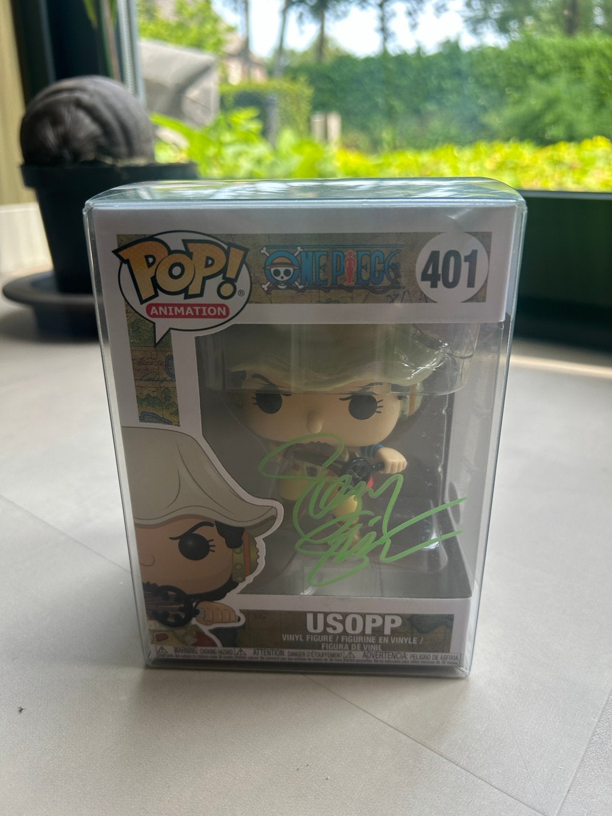 Funko Pop! One Piece Usopp #401 Gesigneerd JSA Gecertificeer, Ophalen of Verzenden, Zo goed als nieuw