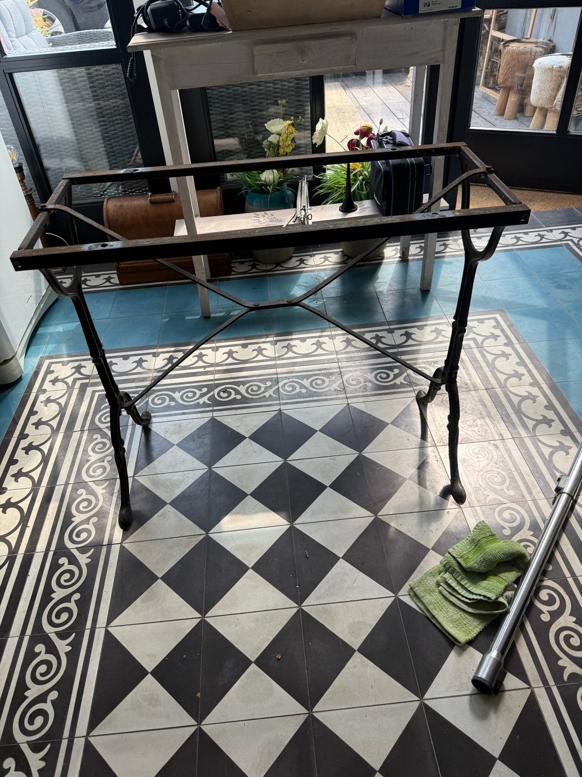 IJzeren onderstel voor tafel - 71x36x83 cm, Huis en Inrichting, Tafelpoot, Minder dan 50 cm, Gebruikt, 50 tot 100 cm