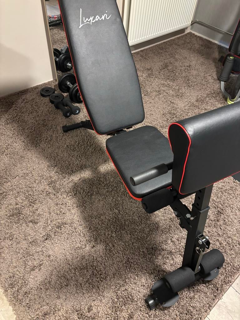 Fitnessbank met bicep curl station - Luxari, Overige typen, Armen, Ophalen of Verzenden, Zo goed als nieuw