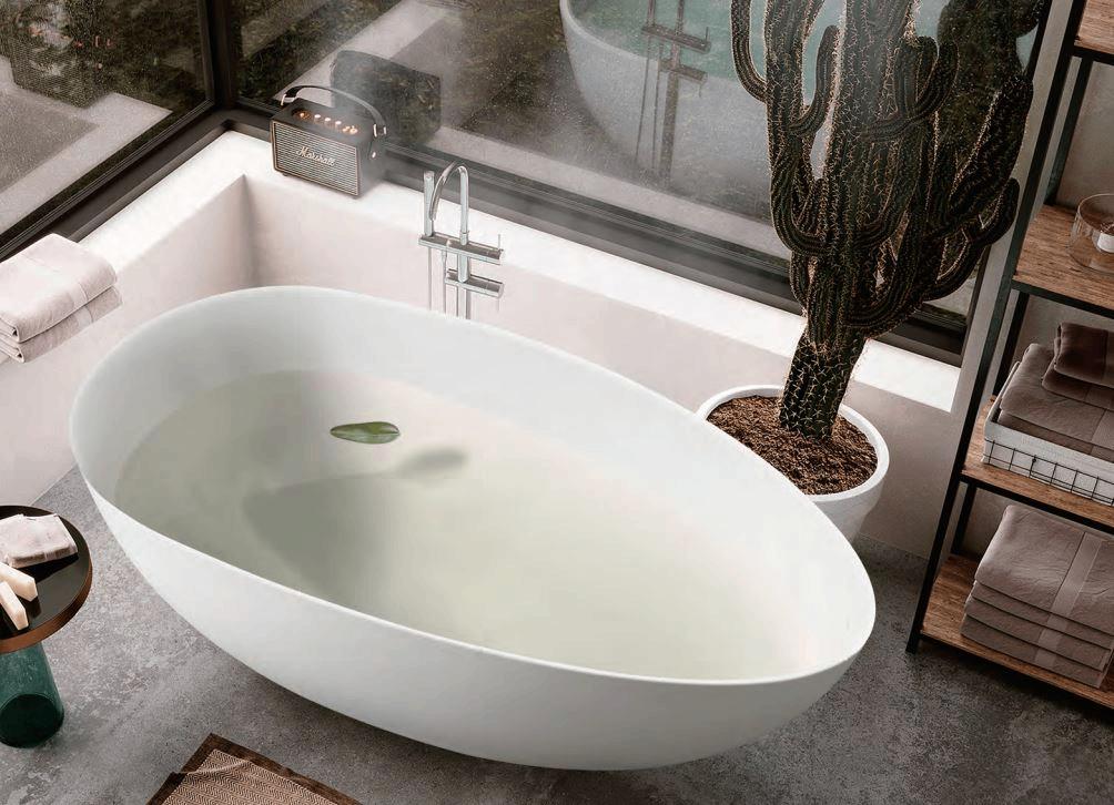 Vrijstaand bad 170x78 mat wit lavigo Barcis showmodel!, Doe-het-zelf en Verbouw, Sanitair, Nieuw, Bad, Ophalen