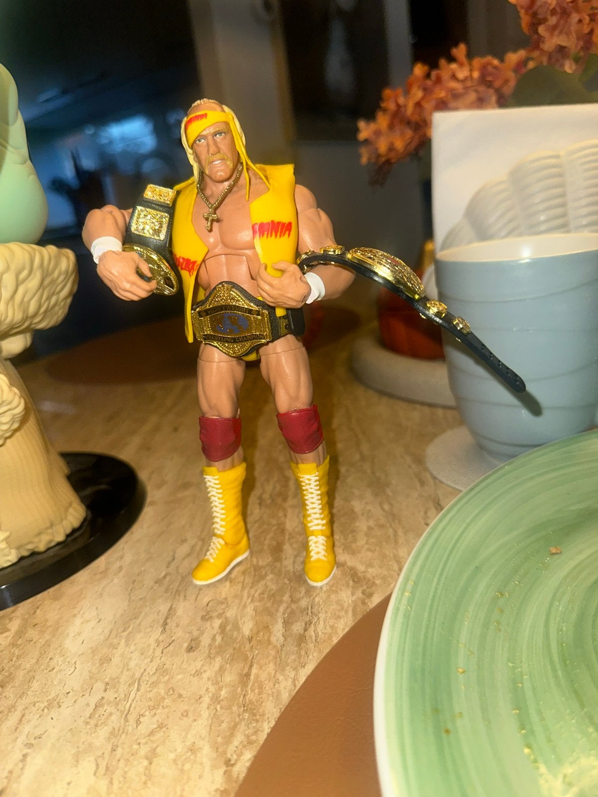 Hulk Hogan actiefiguur met kampioenschapsriemen, Ophalen of Verzenden, Zo goed als nieuw