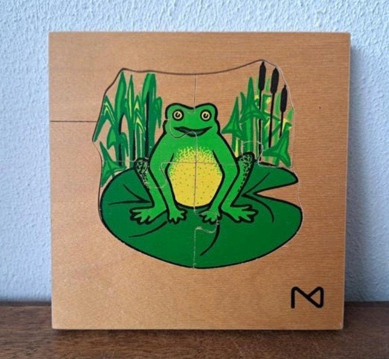 Houten puzzel Levenscyclus Kikker, Ophalen of Verzenden, Zo goed als nieuw