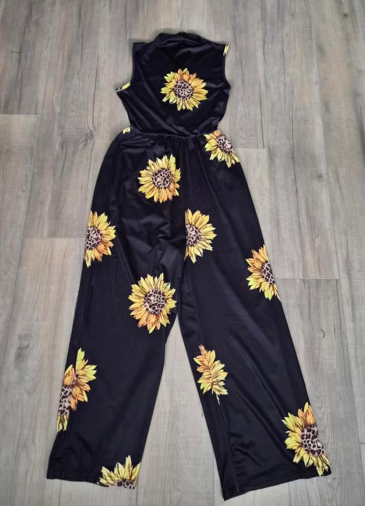 Leuke Jumpsuit met zonnebloemprint - Maat S, Ophalen of Verzenden