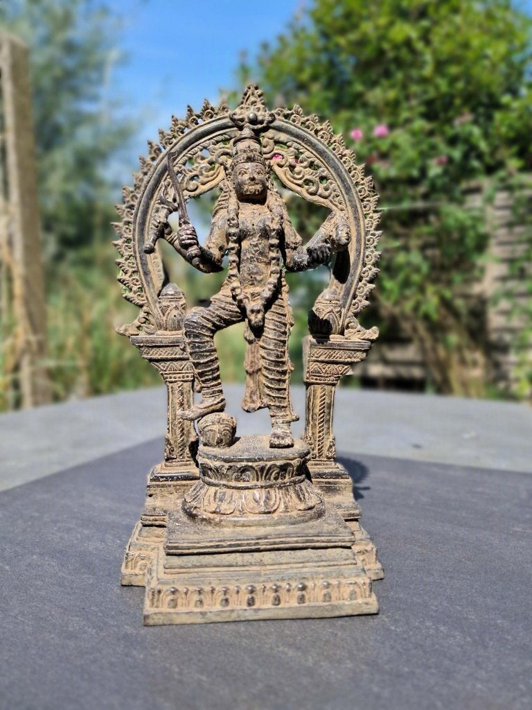 Bronzen beeld van de godin Kali/India/37cm/Mahakali, Huis en Inrichting, Woonaccessoires | Boeddhabeelden, Ophalen of Verzenden