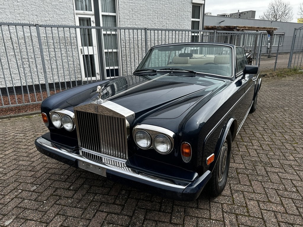 Rolls-Royce Corniche 6.8 Convertible (bj 1987, automaat), Auto's, Oldtimers, Automaat, Achterwielaandrijving, Cabriolet, Blauw