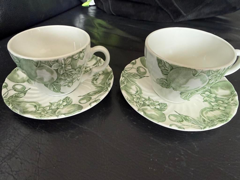 Wood & Sons vintage made in england  2x kop en schotel, Ophalen of Verzenden