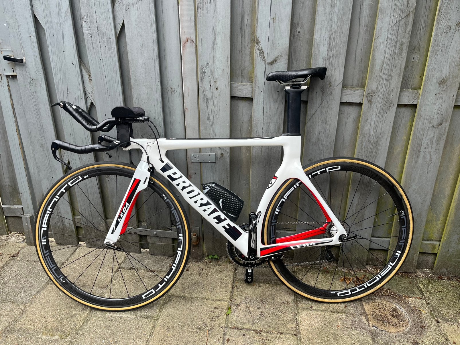 ProRace Leda Tijdritfiets, Carbon, Zo goed als nieuw, Meer dan 20 versnellingen, 53 tot 57 cm