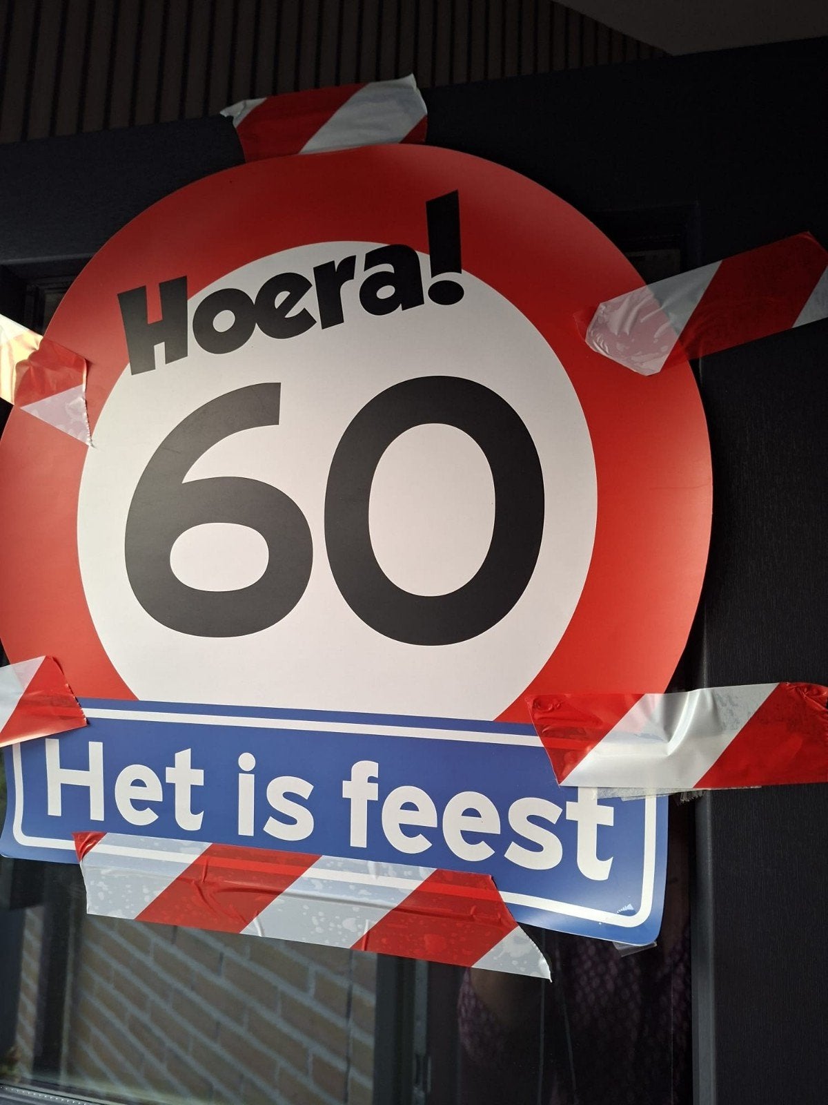 Versiering 60 jaar - Hoera! Het is feest!, Ophalen of Verzenden, Gebruikt, Feestartikel, Verjaardag