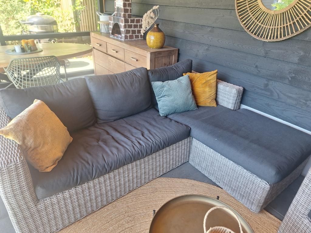 Loungeset tuin met 2 stoelen, Ophalen of Verzenden, Zo goed als nieuw, Kunststof
