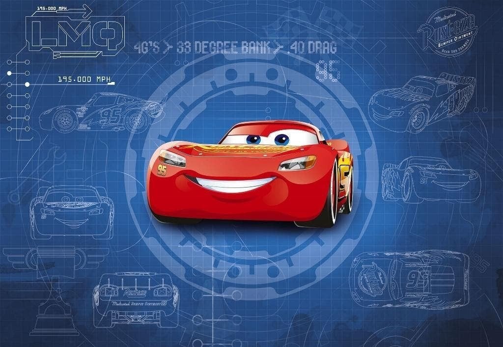 Disney Cars Behang McQueen - 368x254 cm - Gratis Verzending, Verzenden, Nieuw, Nvt, Nvt