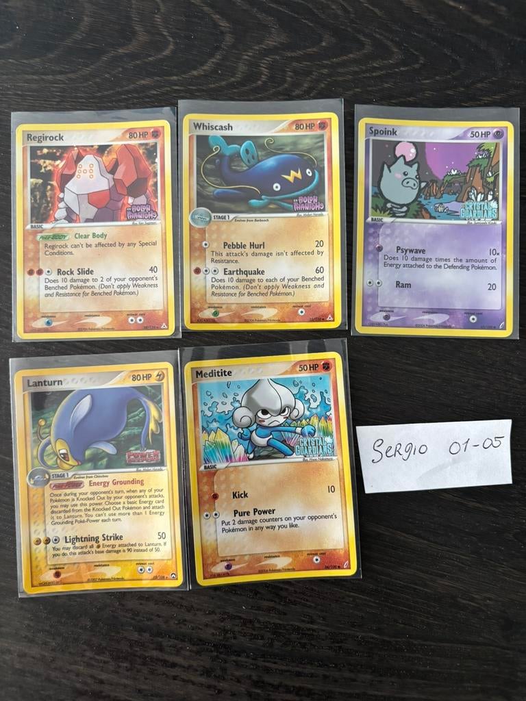 Lotje vintage stamped Pokemon kaarten., Ophalen of Verzenden, Gebruikt, Meerdere kaarten