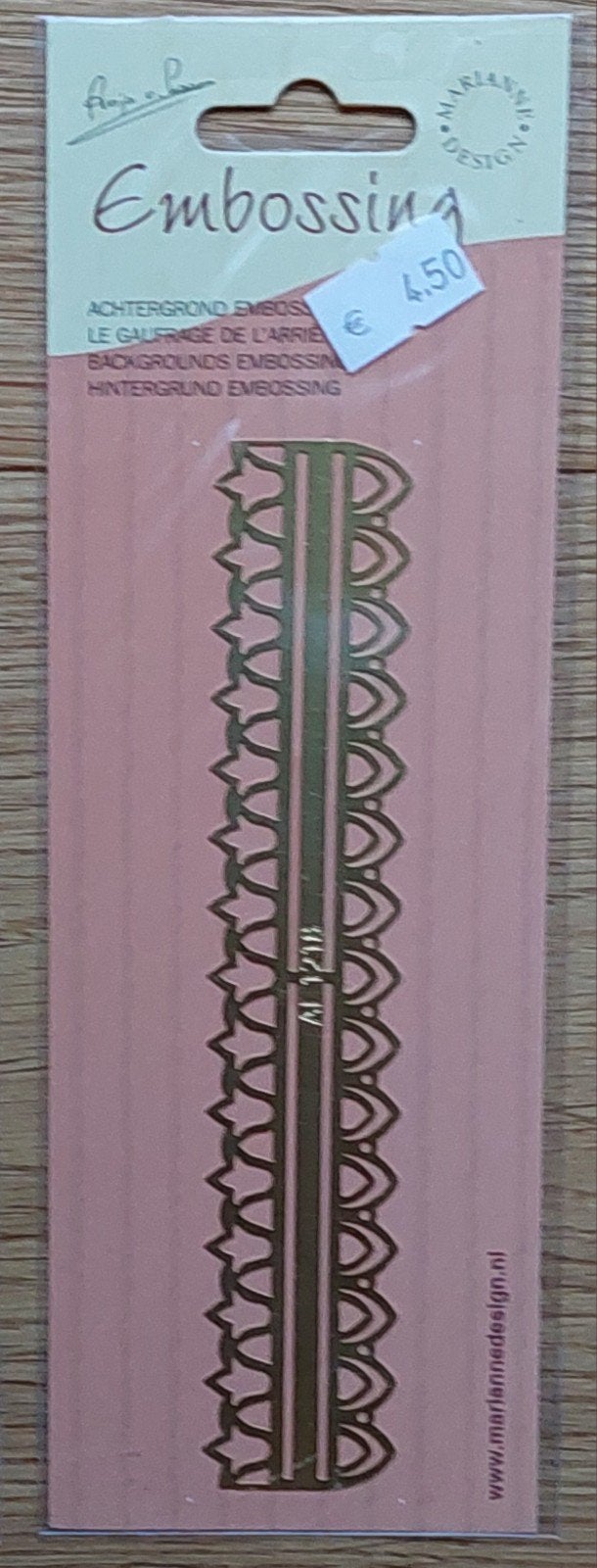 Achtergrond embossing mal - Marianne Design - AE 1218, Ophalen of Verzenden, Zo goed als nieuw, Overige thema's, Pons of Mal