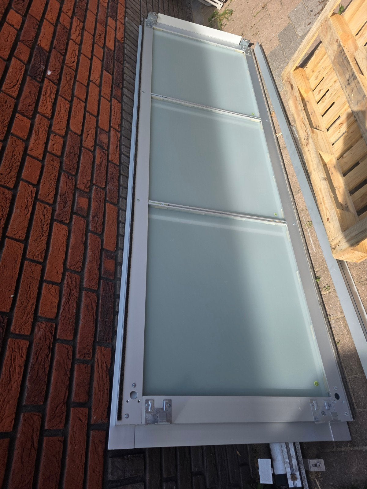 Gratis Schuifdeuren voor PAX kast - Melkglas 230x78cm comple, Ophalen, Binnendeur, 215 cm of meer