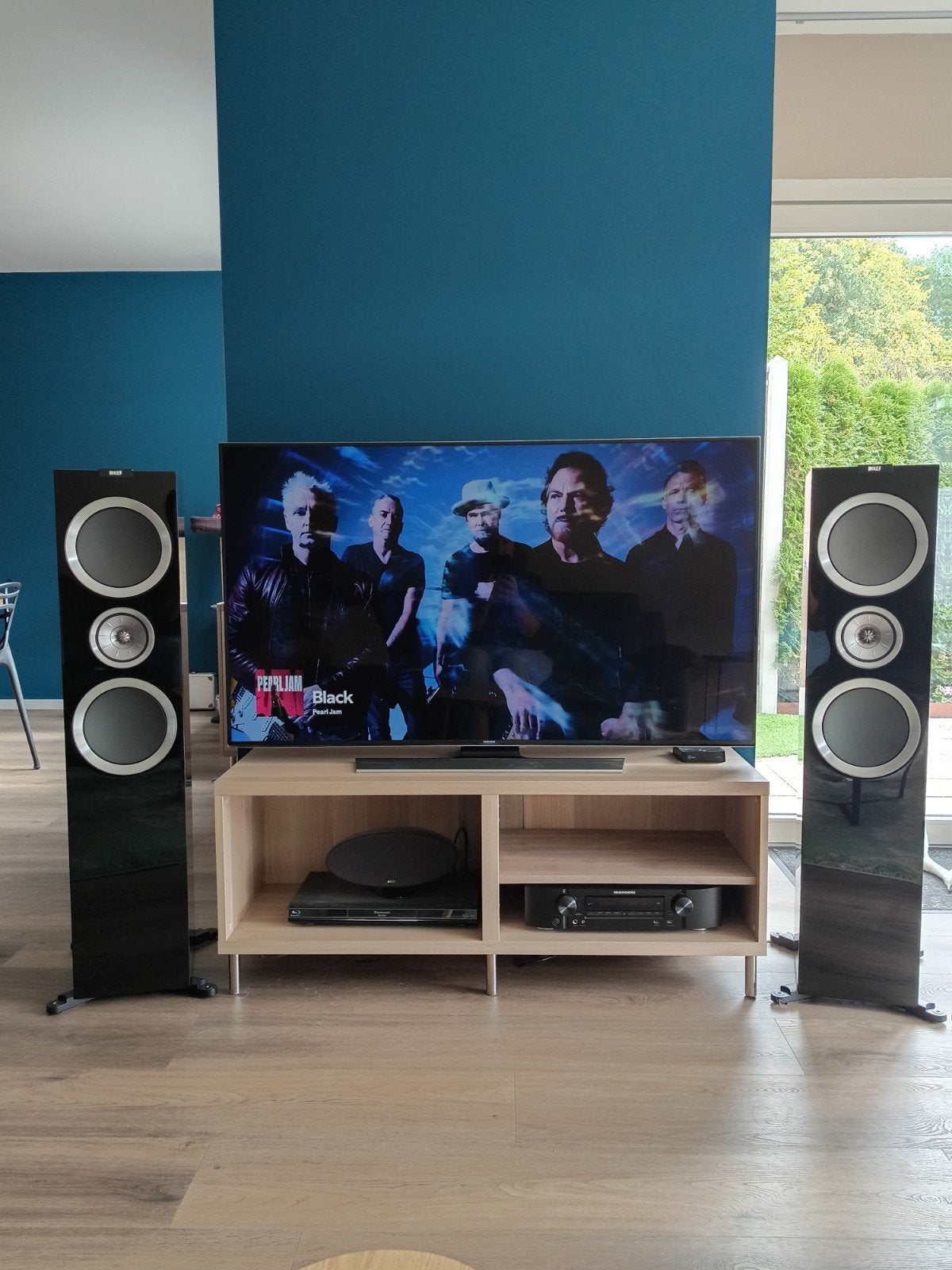 KEF R900 speakers, hoogglans zwart, Vloerstaande luidspreker, Gebruikt, Basreflex, KEF