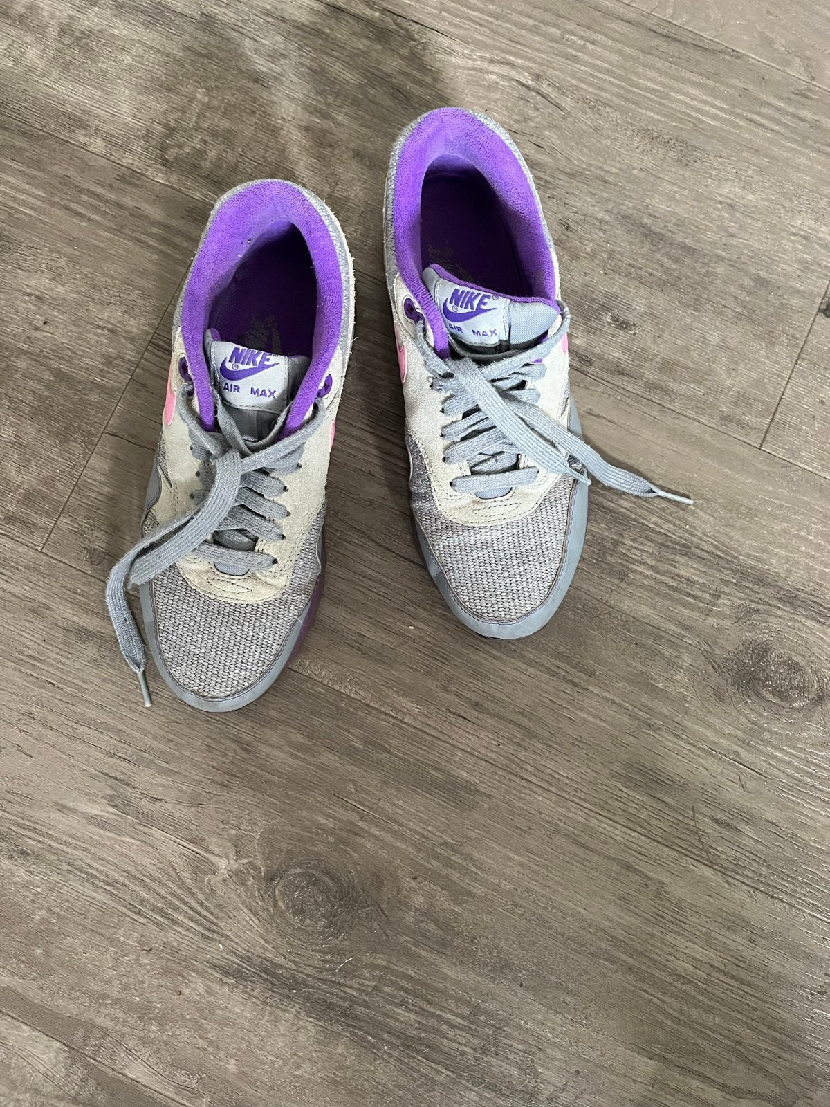 Nike Air Max Sneakers - Grijs/Paars, Ophalen of Verzenden, Grijs, Sneakers of Gympen, Zo goed als nieuw