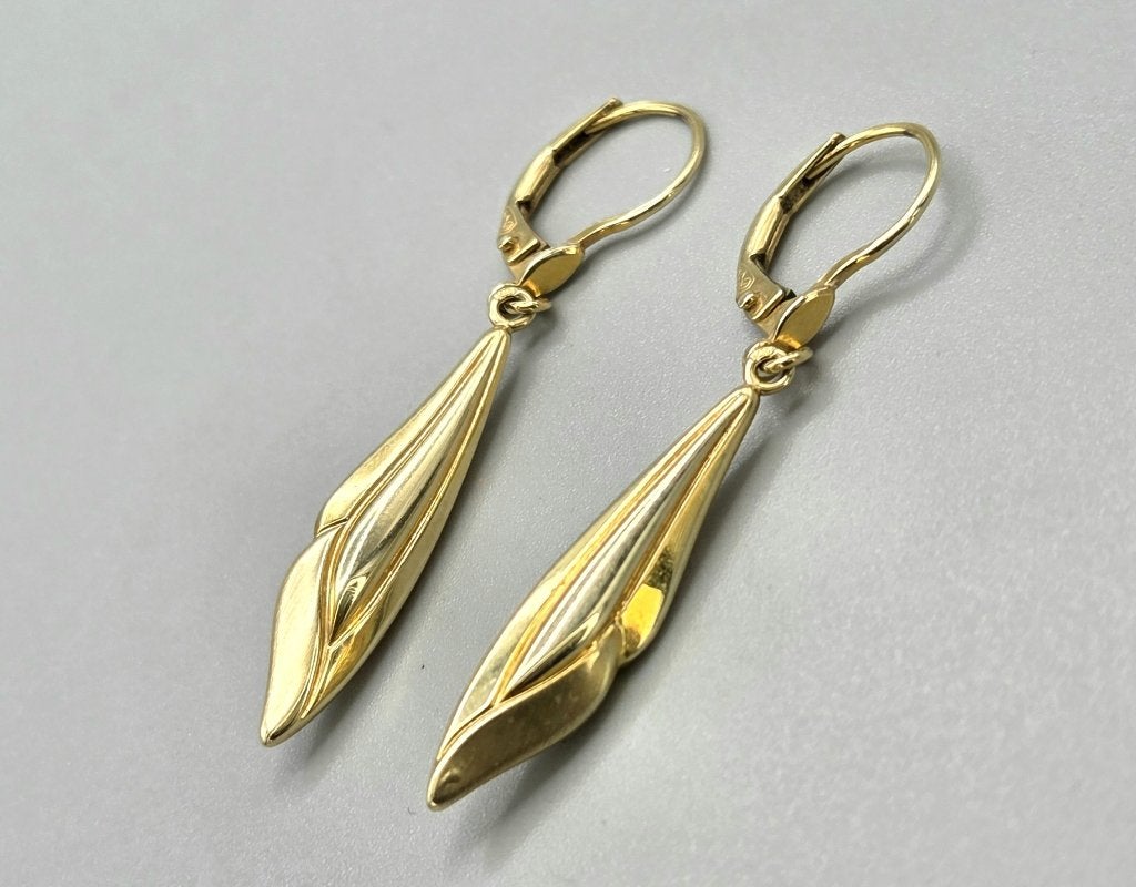 Vintage gouden pegel oorbellen. 2026/486, Sieraden, Tassen en Uiterlijk, Oorbellen, Hangers, ., Ophalen of Verzenden, Zo goed als nieuw