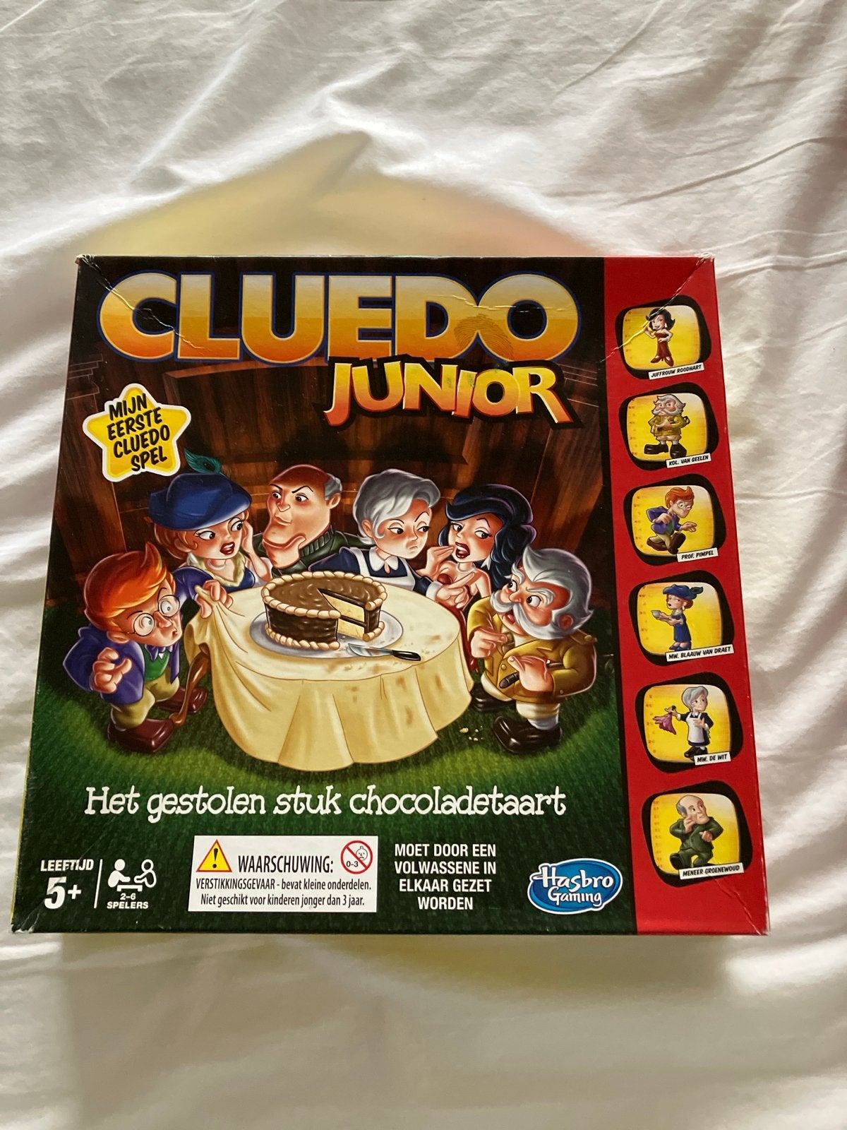 Cluedo Junior: Het gestolen stuk chocoladetaart, Hobby en Vrije tijd, Gezelschapsspellen | Bordspellen, Drie of vier spelers, Ophalen of Verzenden