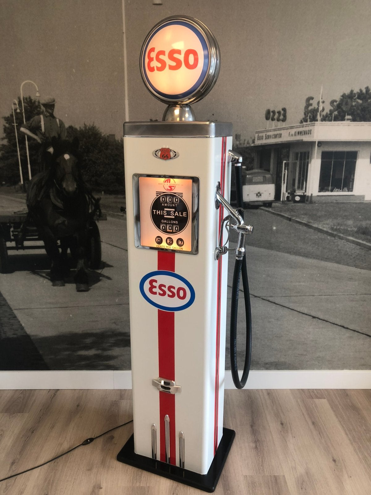 Esso benzinepomp retro vintage, Ophalen, Zo goed als nieuw, Gebruiksvoorwerp