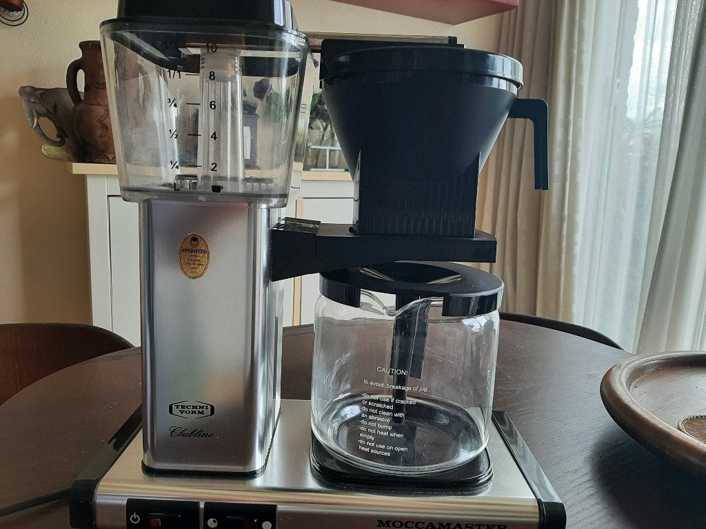 4-10 koffiezet Moccamaster KBG 741.8 Technivorm  als Nieuw, Witgoed en Apparatuur, Koffiezetapparaten, Koffiemachine, Gemalen koffie
