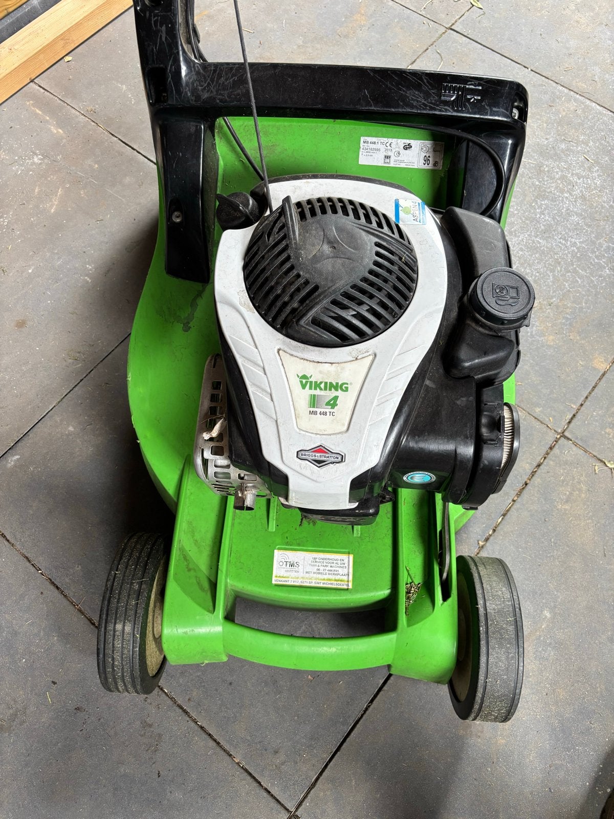 Viking MB448 TC Benzine Grasmaaier met Mulchfunctie, Ophalen, Cirkelmaaier, Gebruikt, Mulchfunctie