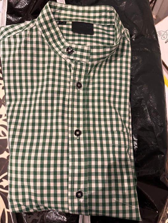 Heren overhemd bonprix boordmaat 41/42, Kleding | Heren, Ophalen of Verzenden, Zo goed als nieuw, Groen, Halswijdte 41/42 (L)