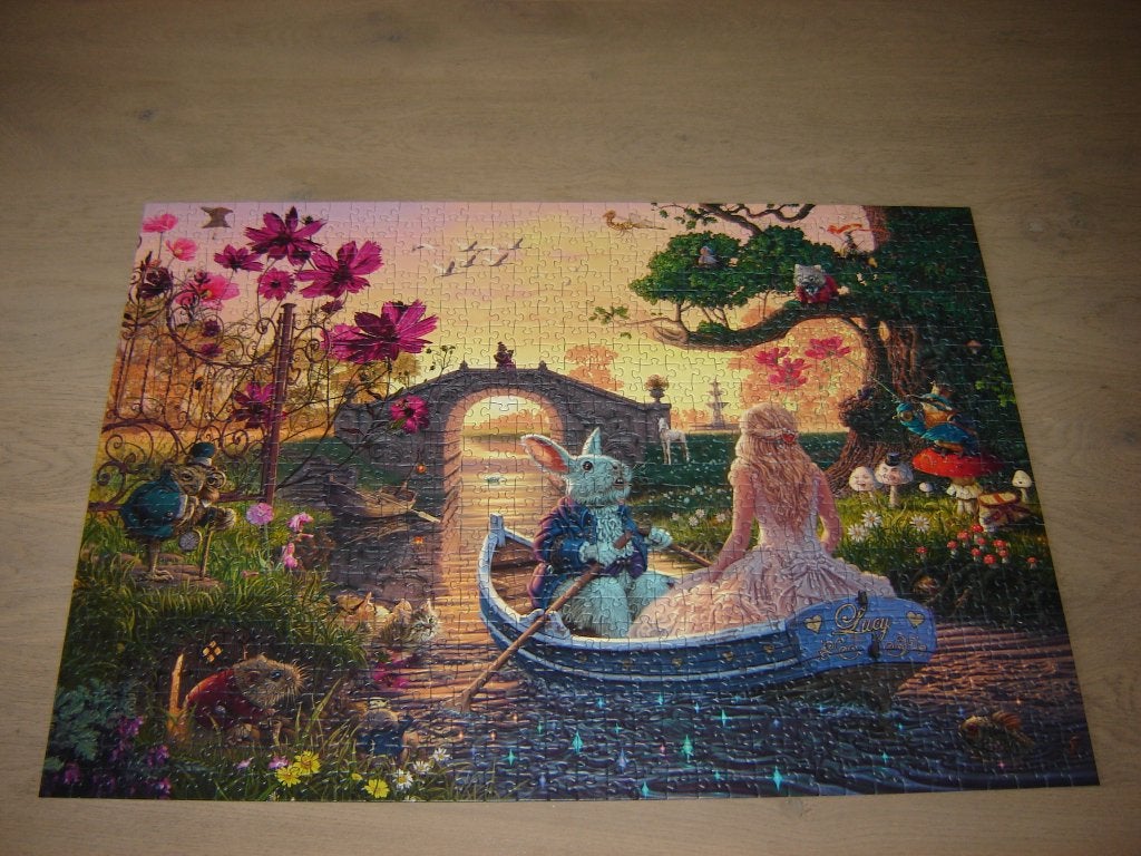 Puzzel Ravensburger ENCHANTED LANDS WONDERLAND 1000 st., Ophalen of Verzenden, 500 t/m 1500 stukjes, Zo goed als nieuw, Legpuzzel