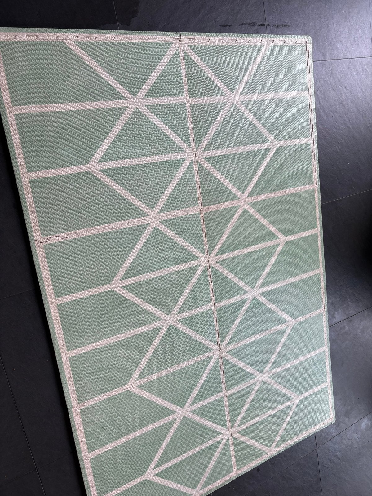 Toddlekind Speelmat - Groen/Wit Geometrisch Design, Ophalen of Verzenden, Gebruikt, Speelkleed