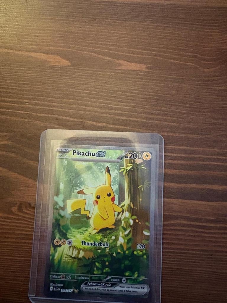 Pikachu ex 276/217 Pokémon kaart, Ophalen, Zo goed als nieuw, Losse kaart
