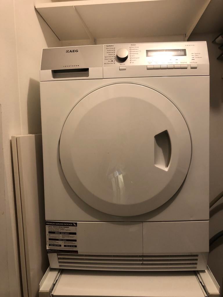 AEG Lavamat wasmachine & een AEG condens droger, 6 tot 8 kg, Ophalen, Gebruikt, 85 tot 90 cm