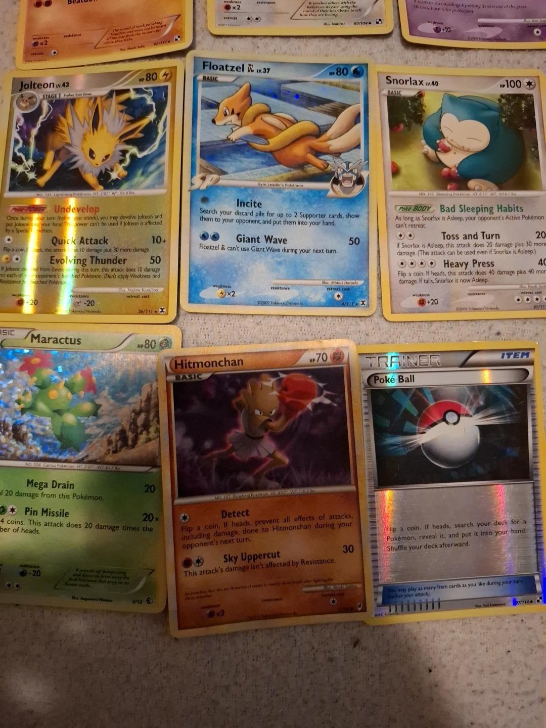 Pokémon kaarten uit 2011 - sommige met reverse holo en rare, Ophalen of Verzenden