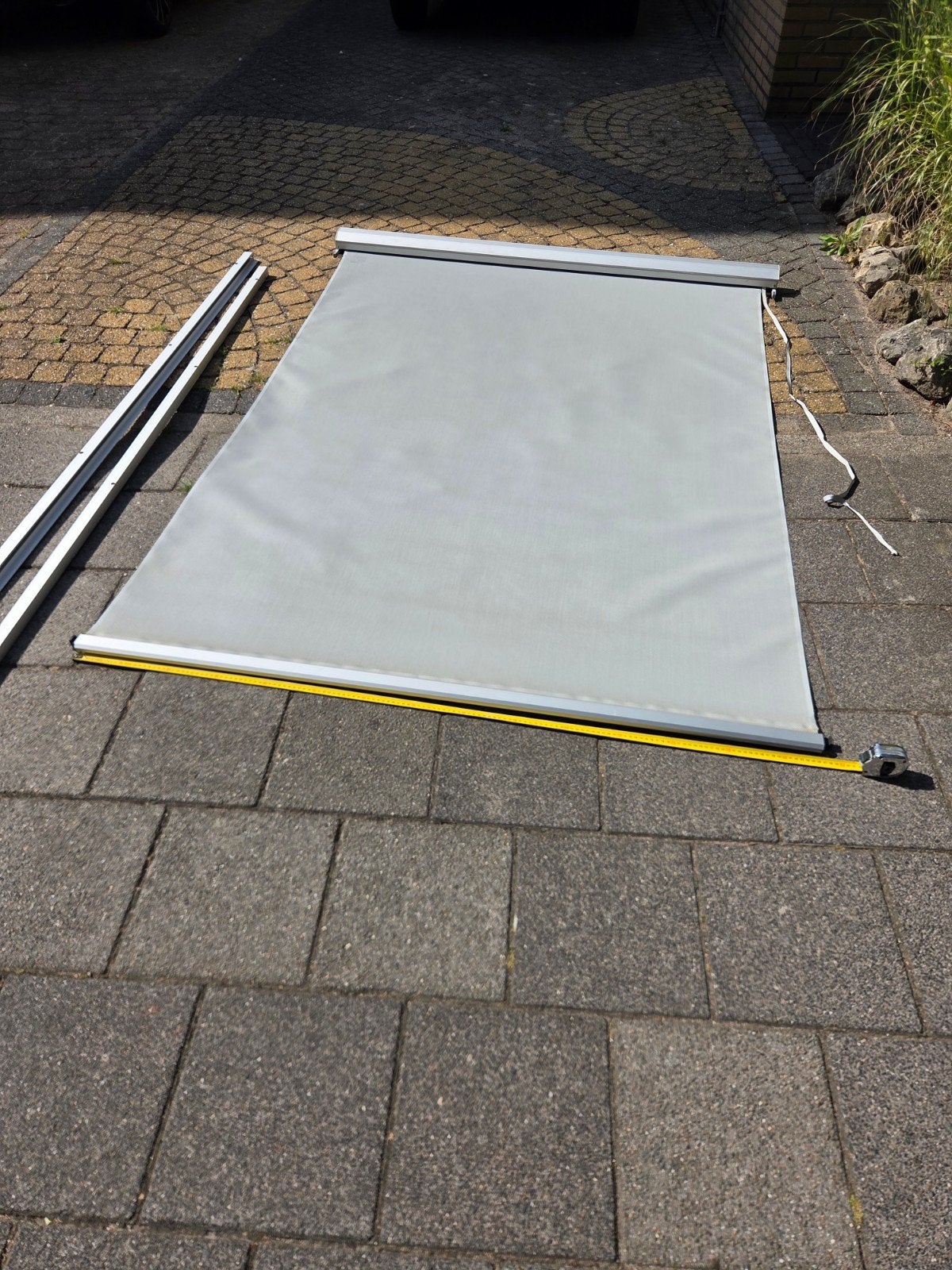 2x Grijs screen zonwering te koop, Ophalen, Gebruikt, Minder dan 250 cm, 150 tot 300 cm