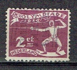 Nederland 1928 nr. 213 Olympische spelen Schermen gest, Verzenden, Gestempeld, Sport
