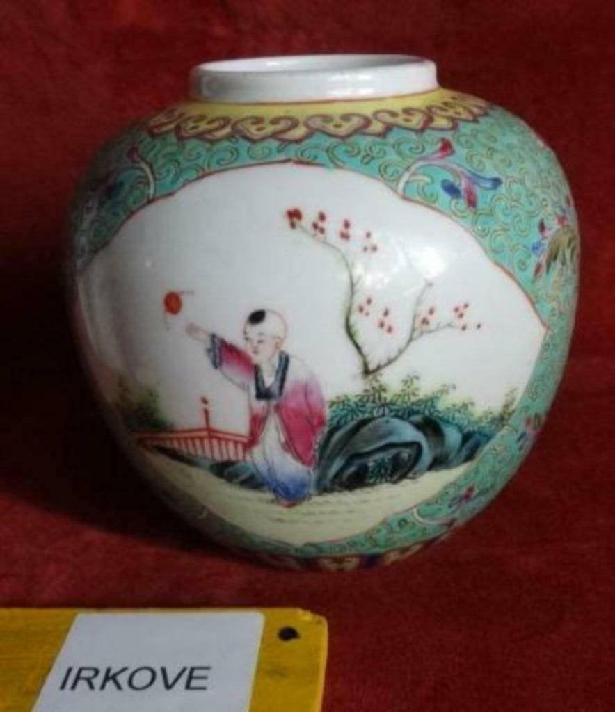 PRACHT GEMBERPOT 28 CHINEES * MET ZOTJE, Verzenden