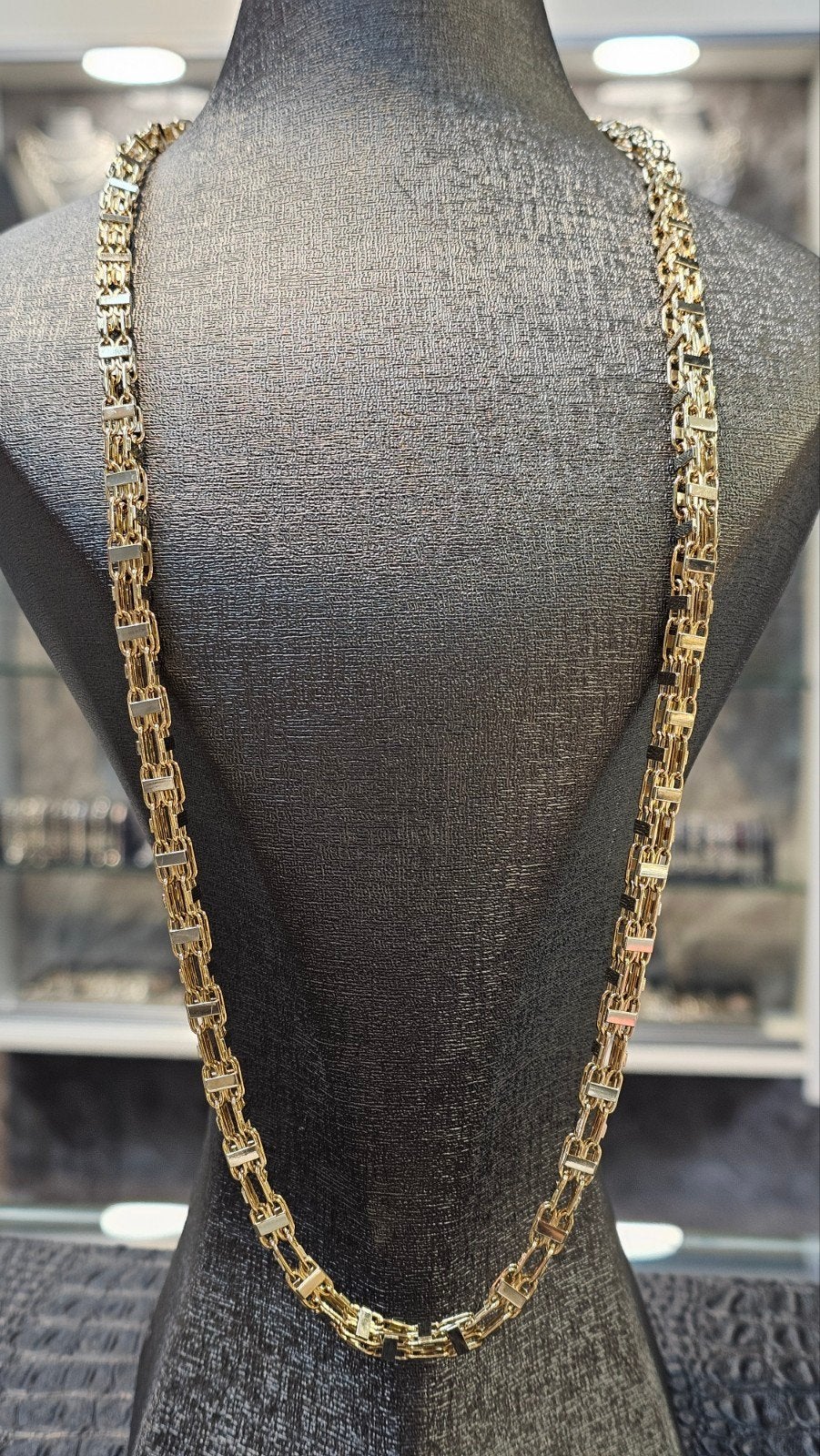 Prachtige 14k gouden Magnum ketting 70cm, Ophalen of Verzenden, Nieuw, Goud, Goud