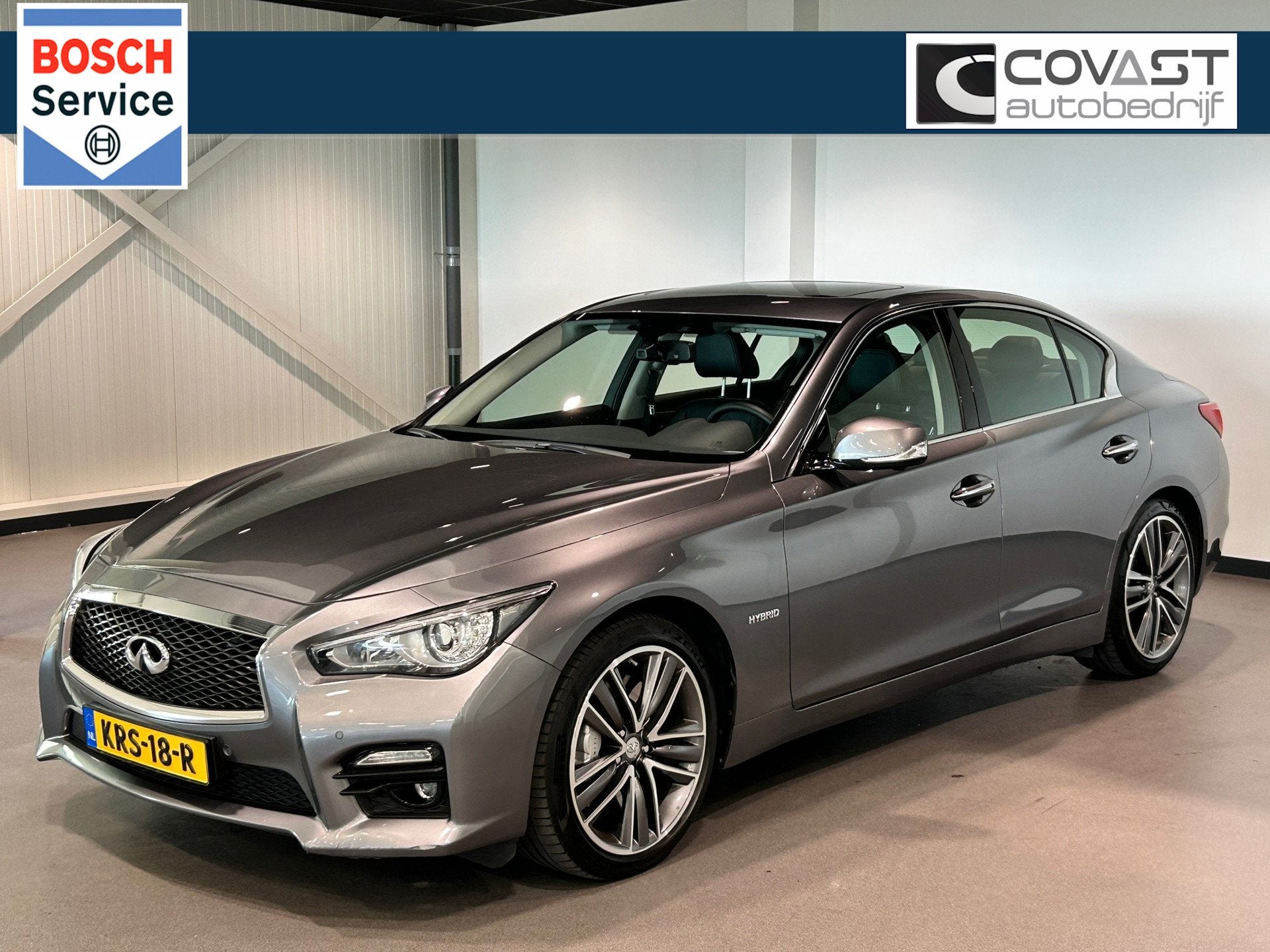 Infiniti Q50 3.5 S Hybrid Sport Tech AWD | 1e Eigenaar | Dea, Auto's, 15 km/l, Gebruikt, Zwart, Leder
