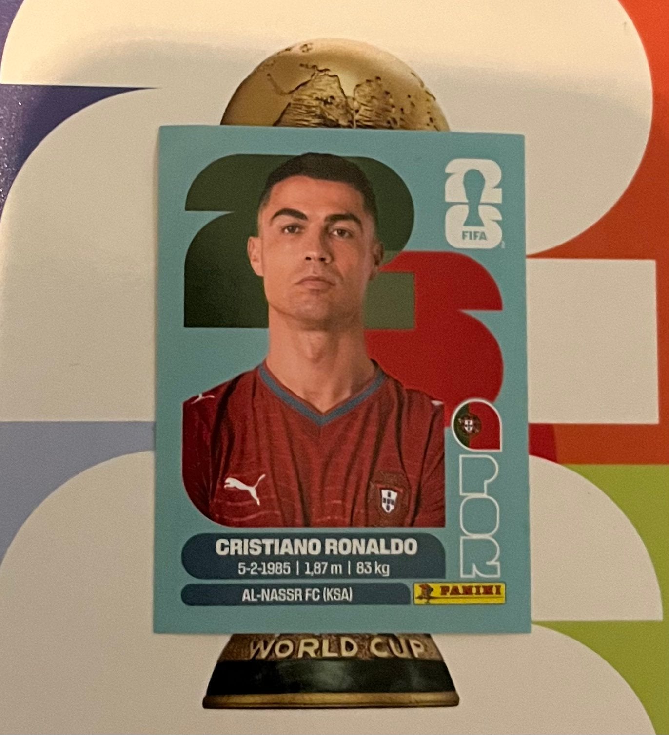 WK 2026 Ronaldo sticker, Ophalen of Verzenden, Zo goed als nieuw, Sticker