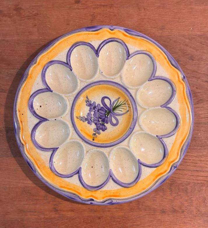 Handbeschilderde Keramische Schaal Vallauris - 27 cm, Ophalen of Verzenden